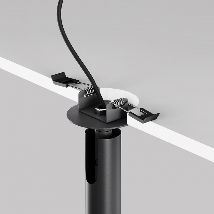 Встраиваемый светильник на штанге maytoni focus t c141rs-l300-6w3k-b