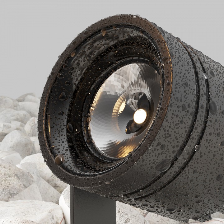 Наземный низкий светильник maytoni clyde o493fl-l3gf3k