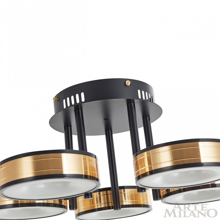 Потолочная люстра arte milano ferrara-71040 271040/5r bk/gd