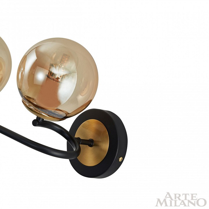 Бра arte milano neapolis-73708 273708/2b bk/gd