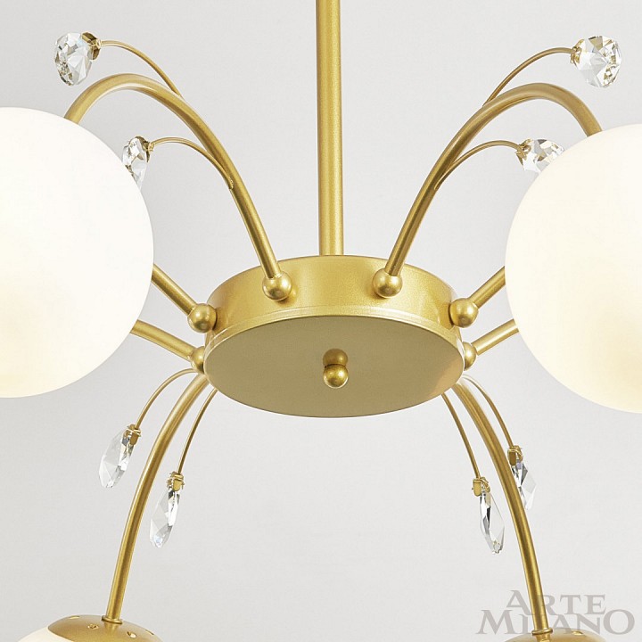 Люстра на штанге arte milano neapolis-71069 273802/8 gd