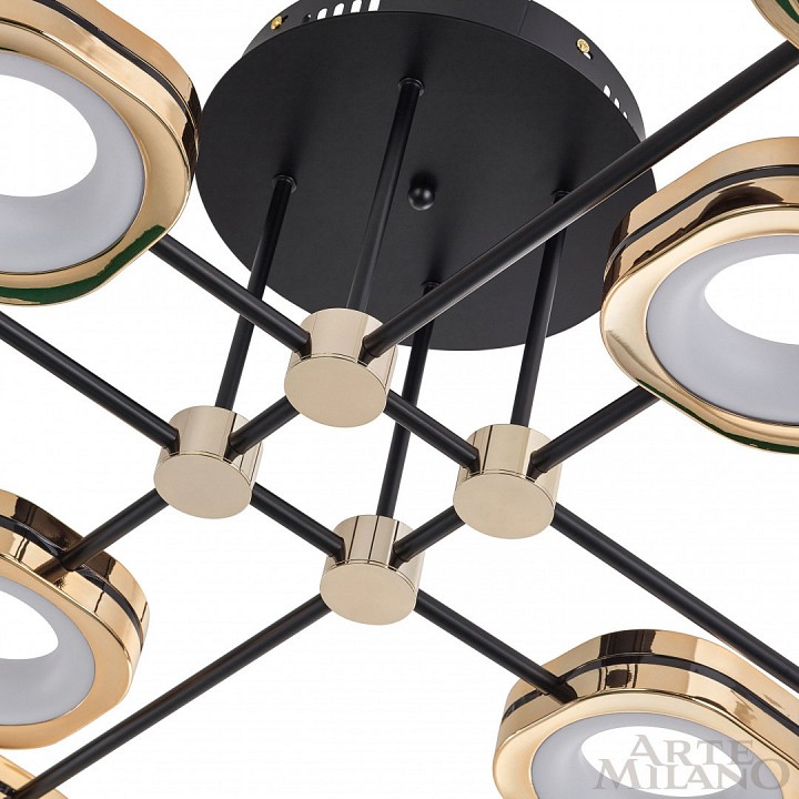 Потолочная люстра arte milano ferrara-71040 277999/8 bk/gd