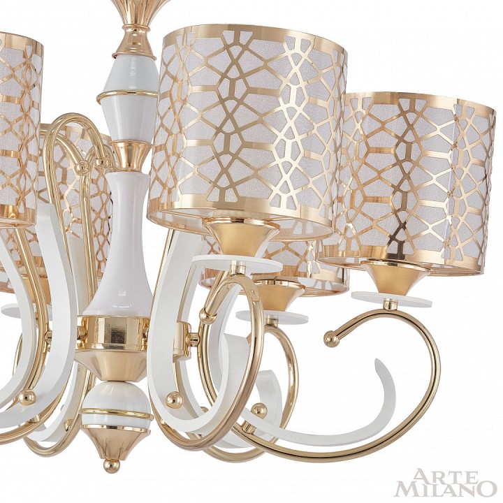 Подвесная люстра arte milano florentia-1237 301237/6 wh/gd
