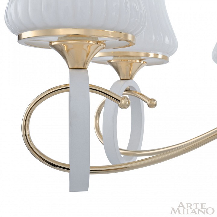 Подвесная люстра arte milano florentia-2387 302387/6 wh/gd