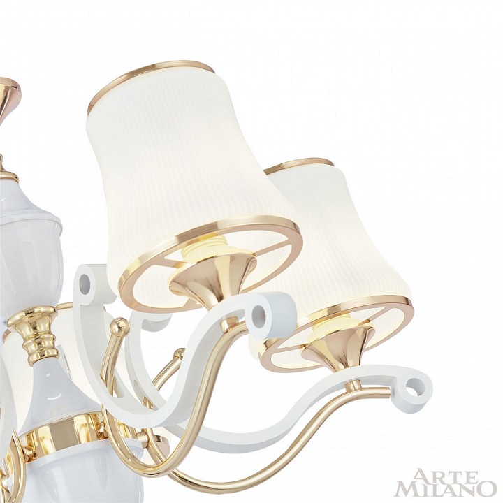 Подвесная люстра arte milano florentia-3987 303987/6 wh/gd