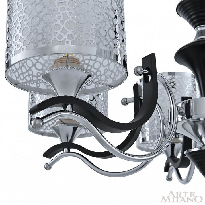 Подвесная люстра arte milano florentia-6787 306787/6 bk/ni