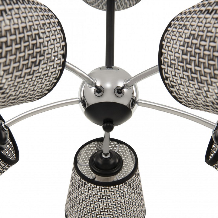 Люстра на штанге arte milano napoli-320007 320007/5 cr.bk