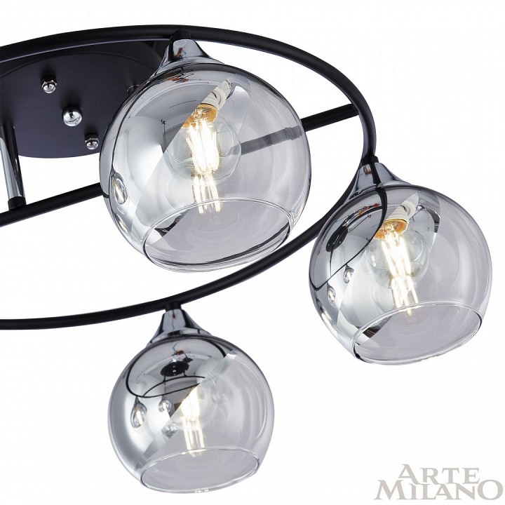 Потолочная люстра arte milano amalfi-322403 322403/5 bk+cr