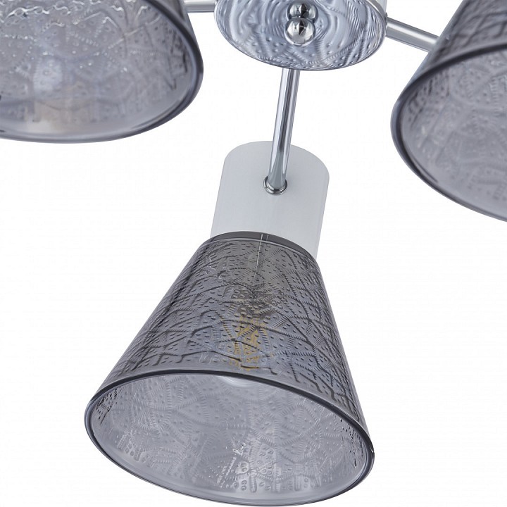 Люстра на штанге arte milano napoli-322408 322408/5 cr+wh