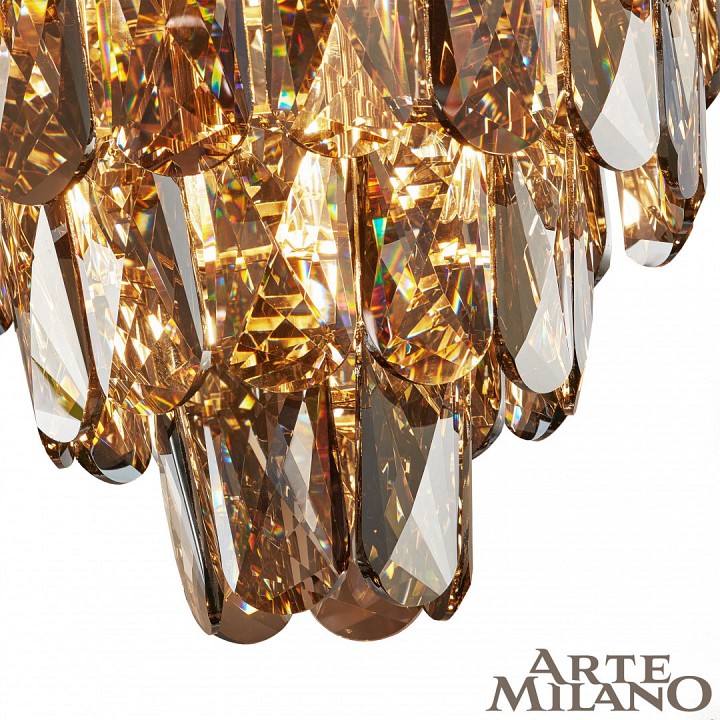 Подвесная люстра arte milano am-33608b 33608b.d750.h530.e14.18 g