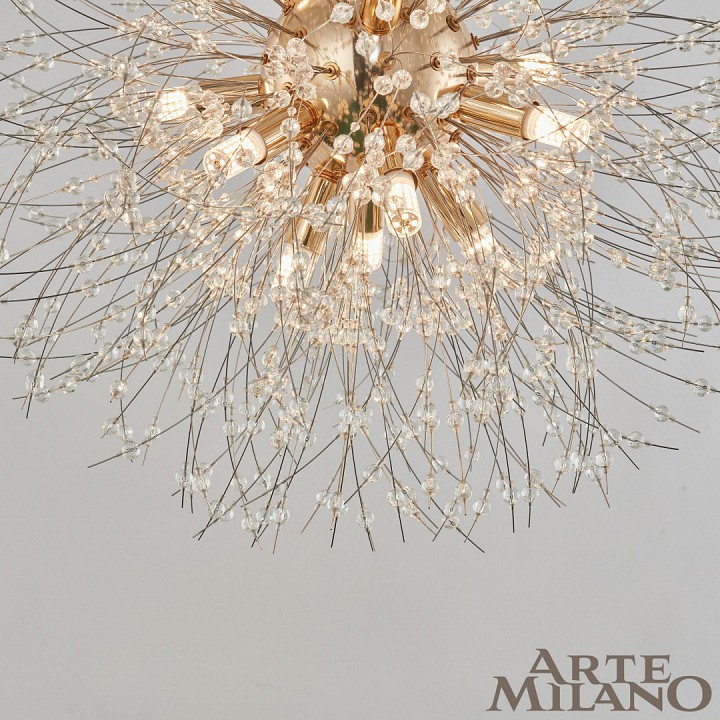 Подвесная люстра arte milano am-74398 74398.d500.h550.g9.12 g