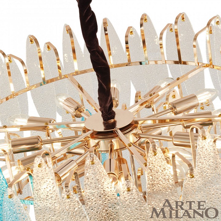 Подвесная люстра arte milano am-7753b 8763b.d800.h750.e14.19 g