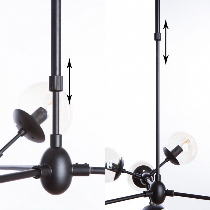 Люстра на штанге arte lamp bolla a1664sp-12bk