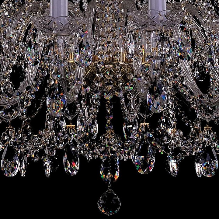 Подвесная люстра bohemia ivele crystal 1411 1411/16/400/xl-115/g