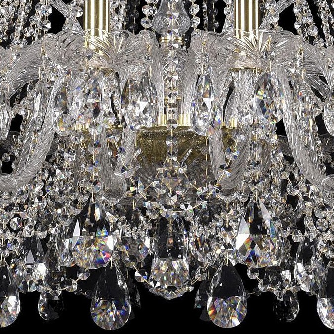 Подвесная люстра bohemia ivele crystal 1411 1411/20/400/xl-120/g