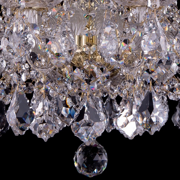 Подвесная люстра bohemia ivele crystal 1413 1413/10/165/g/leafs