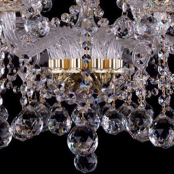 Подвесная люстра bohemia ivele crystal 1413 1413/10+5/300/g/balls