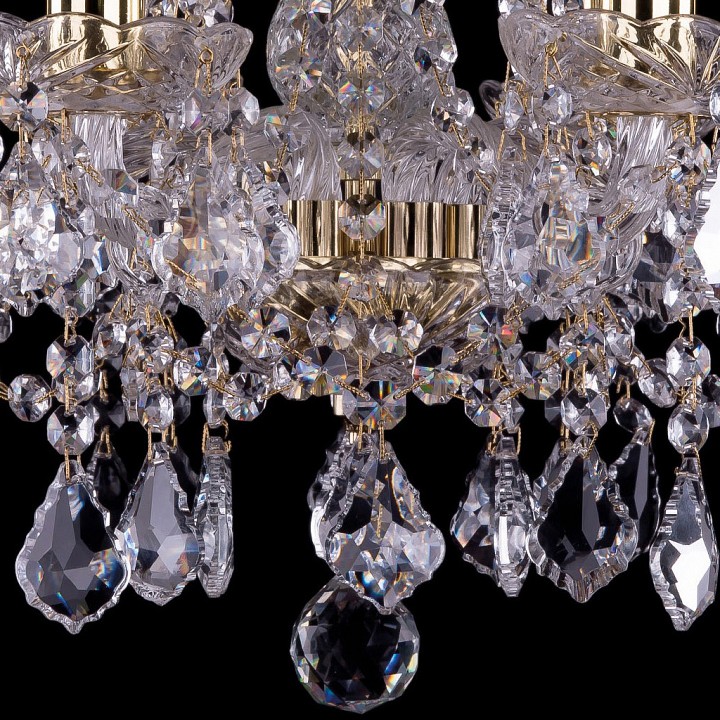 Подвесная люстра bohemia ivele crystal 1413 1413/6/141/g/leafs