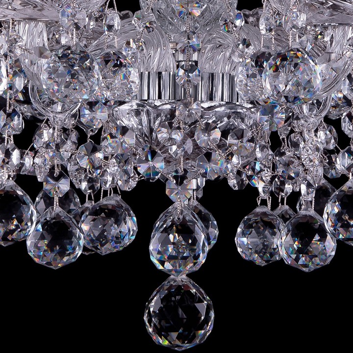 Подвесная люстра bohemia ivele crystal 1413 1413/6/141/ni/balls