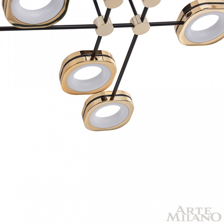 Потолочная люстра arte milano ferrara-71040 277999/8 bk/gd
