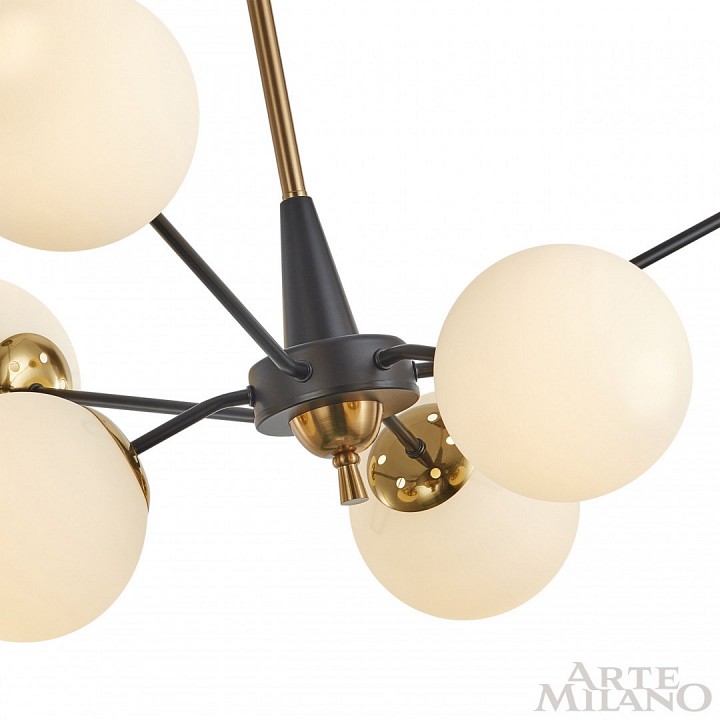 Люстра на штанге arte milano neapolis-79808 279808/6 bk/gd