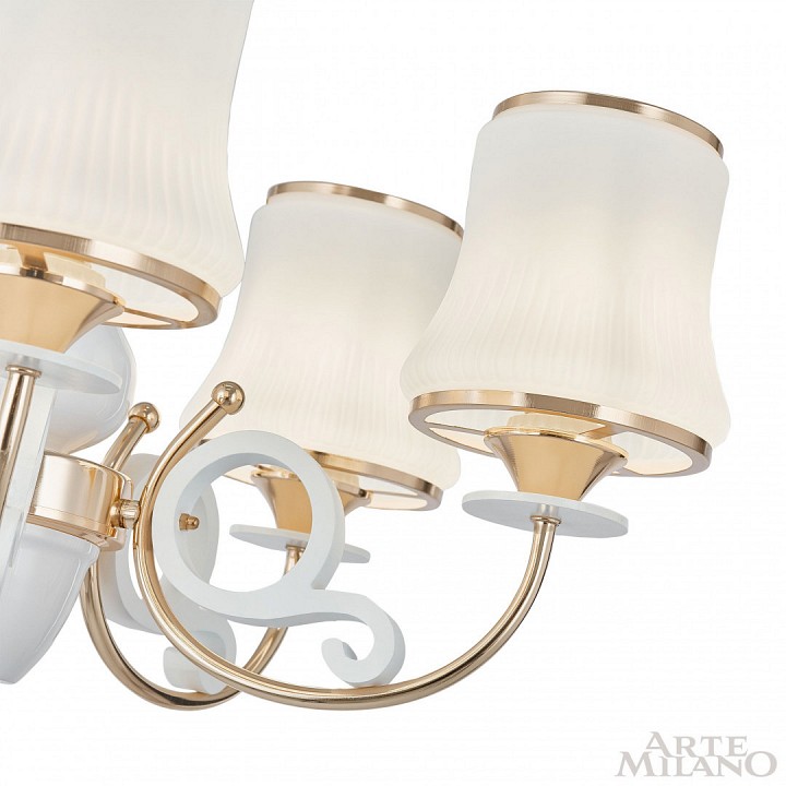 Подвесная люстра arte milano florentia-1097 301097/8 wh/gd