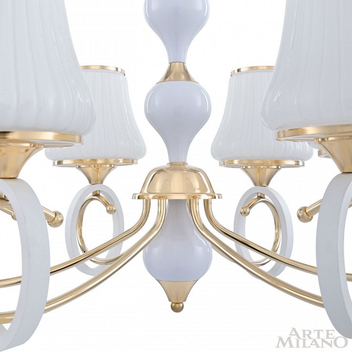 Подвесная люстра arte milano florentia-2387 302387/6 wh/gd