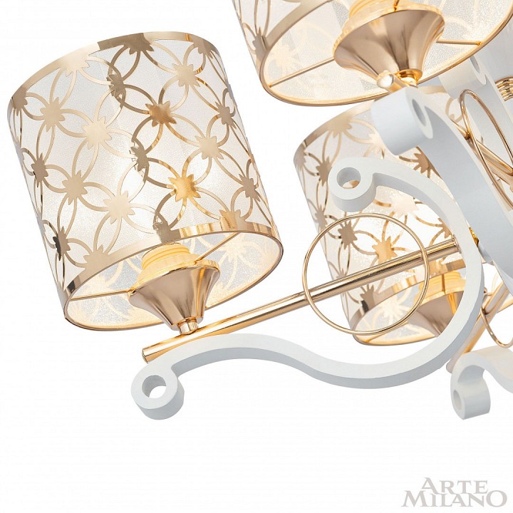 Подвесная люстра arte milano florentia-3097 303097/6 wh/gd