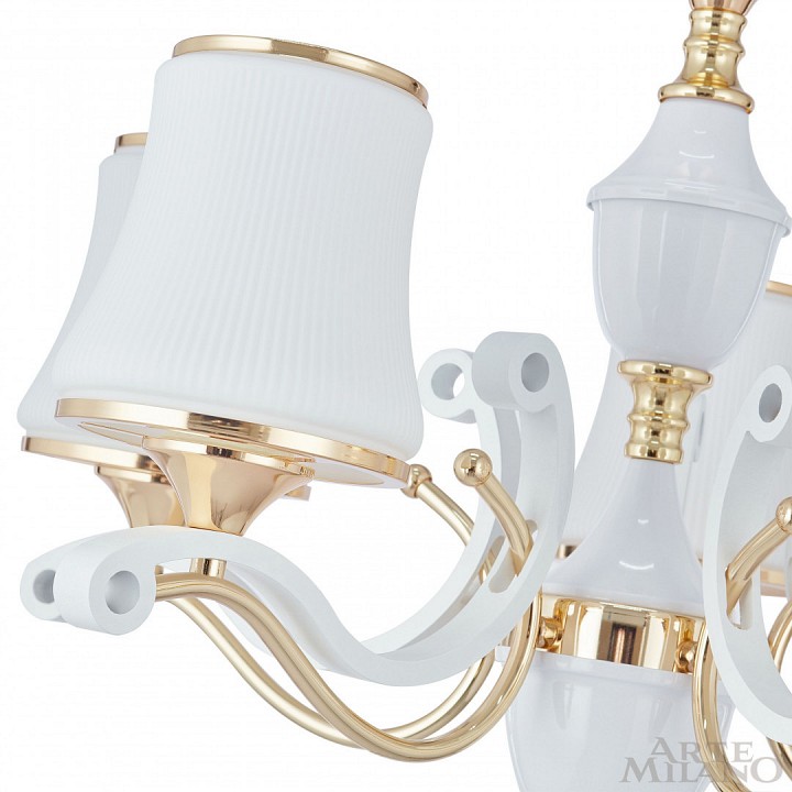 Подвесная люстра arte milano florentia-3987 303987/6 wh/gd