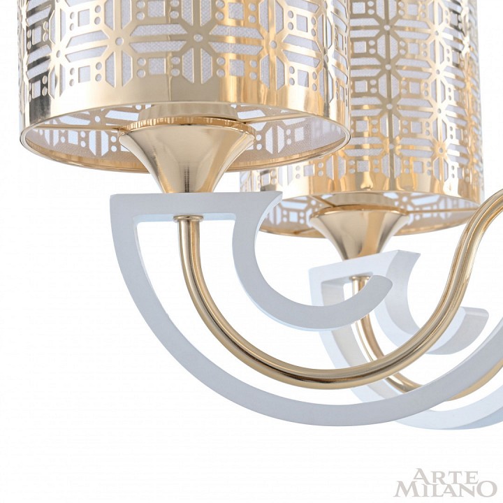 Подвесная люстра arte milano florentia-8857 308857/8 wh/gd