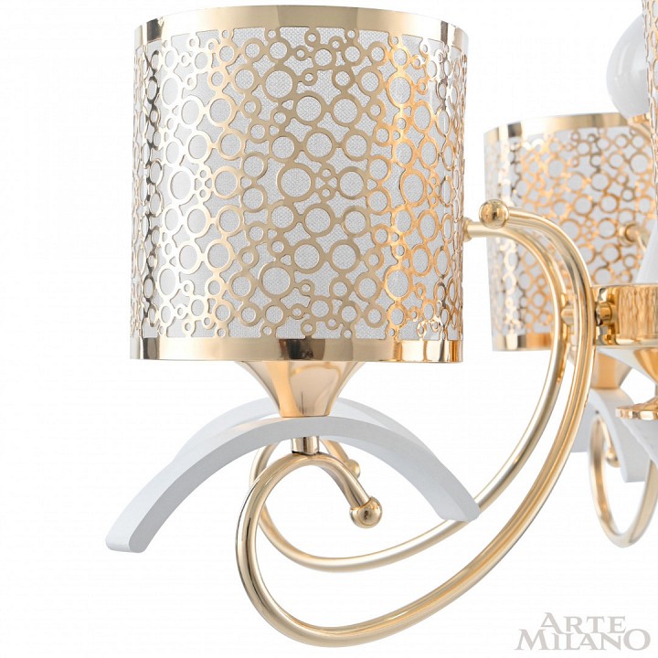 Подвесная люстра arte milano florentia-9787 309787/5 wh/gd