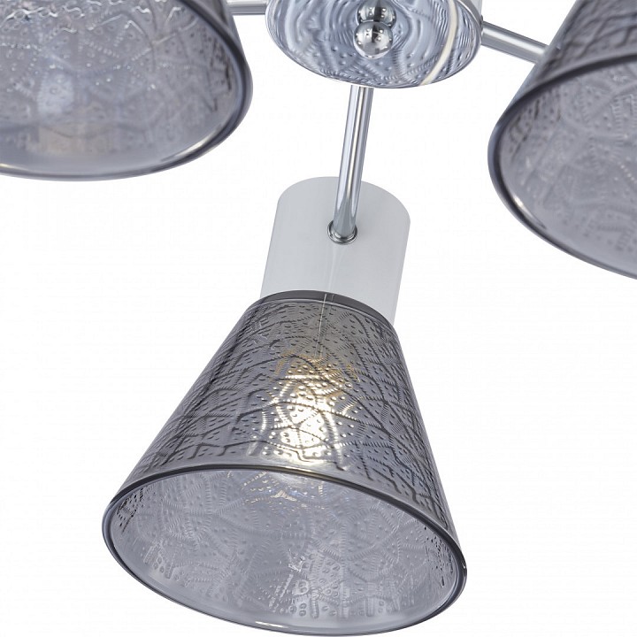 Люстра на штанге arte milano napoli-322408 322408/5 cr+wh