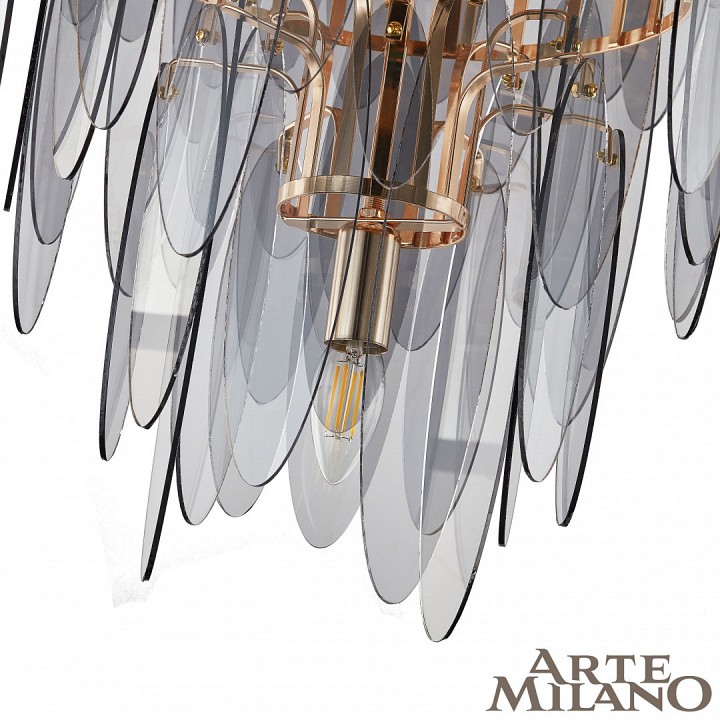 Подвесная люстра arte milano am-7753b 8753b.d800.h750.e14.19 g