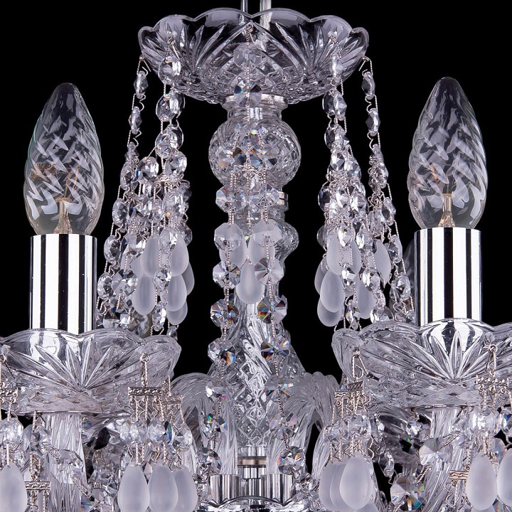 Подвесная люстра bohemia ivele crystal 1410 1410/8/195/ni/v0300