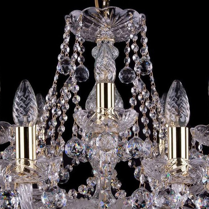 Подвесная люстра bohemia ivele crystal 1413 1413/10+5/300/g/balls