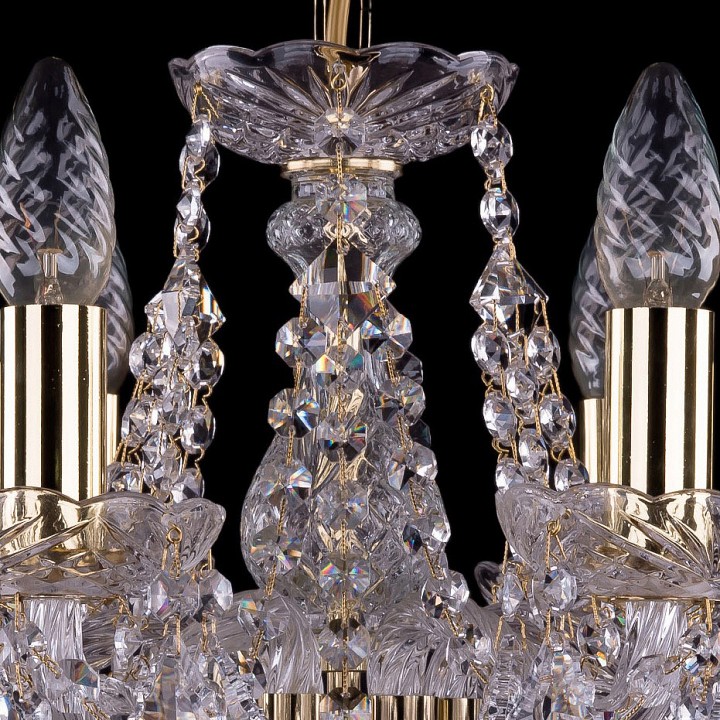 Подвесная люстра bohemia ivele crystal 1413 1413/6/141/g/leafs
