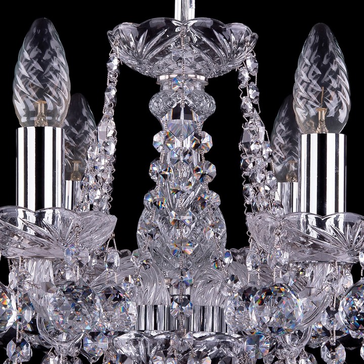 Подвесная люстра bohemia ivele crystal 1413 1413/6/141/ni/balls