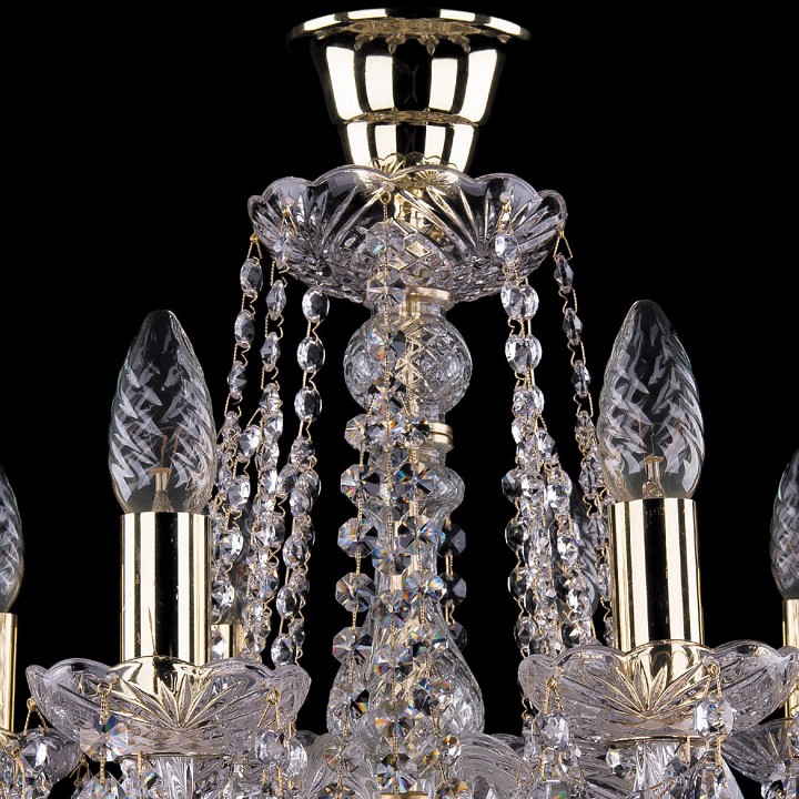 Подвесная люстра bohemia ivele crystal 1413 1413/8/165/g/tube