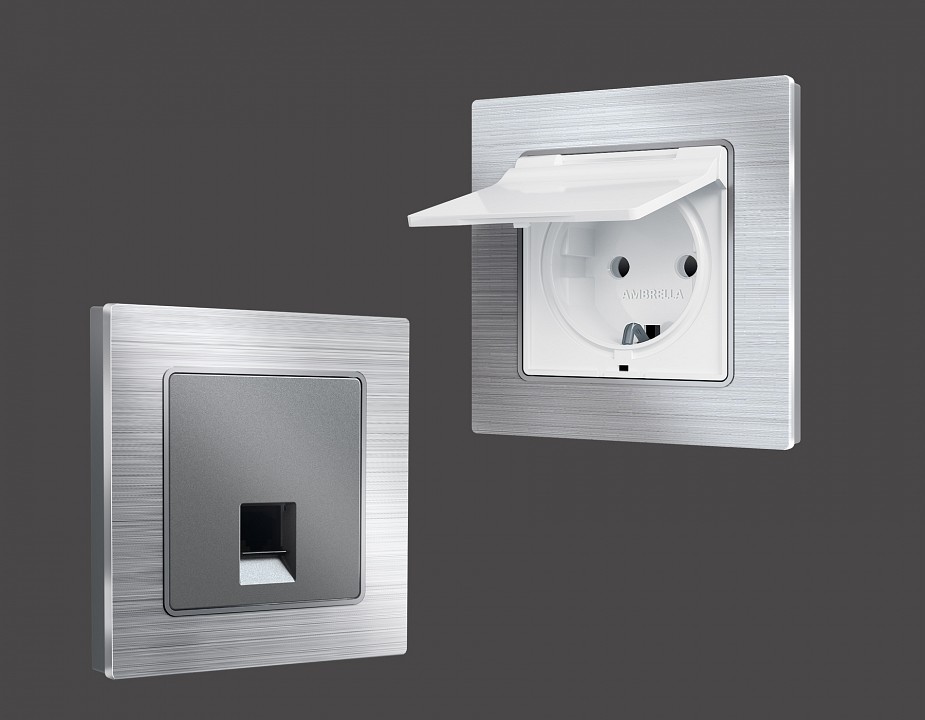 Рамка на 3 поста ambrella volt platos металл af550103