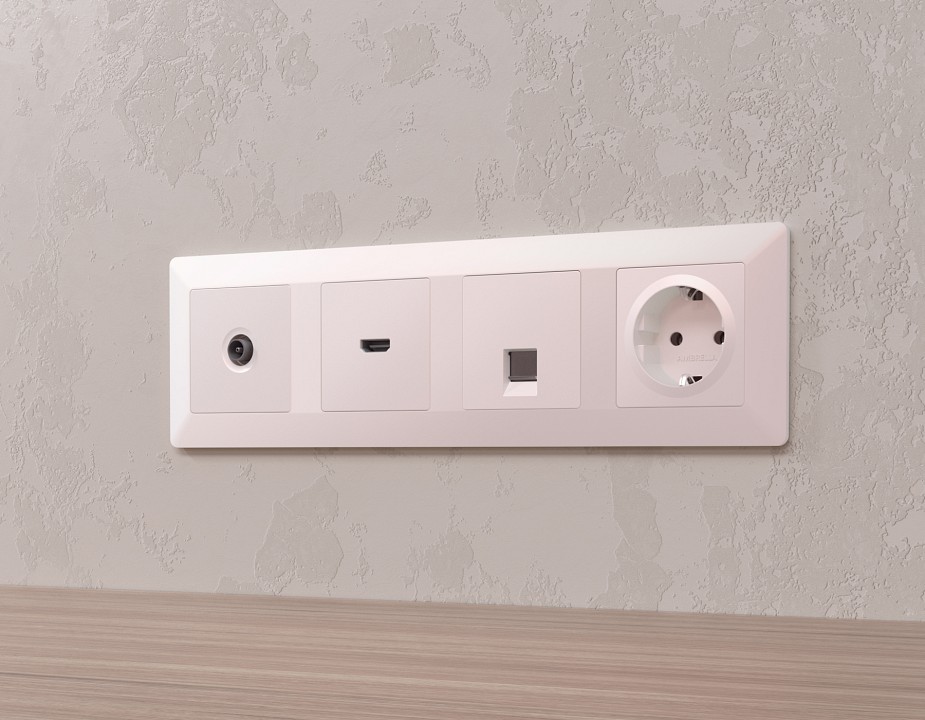 Накладка для розетки hdmi ambrella volt quant ap2140