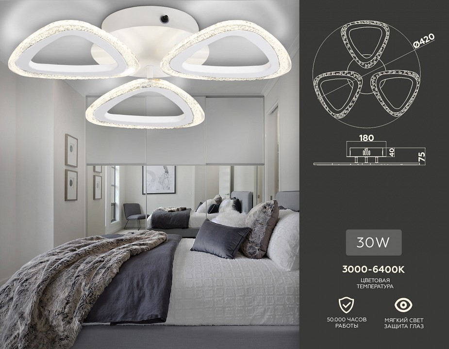 Потолочная люстра ambrella light fa fa4508