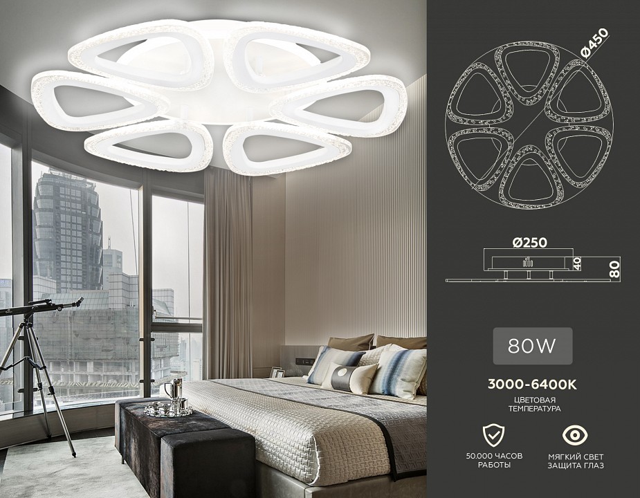 Потолочная люстра ambrella light fa fa4518