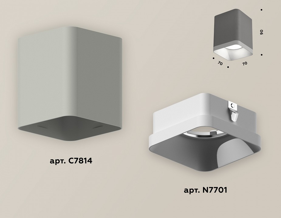 Накладной светильник ambrella light xs xs7814001