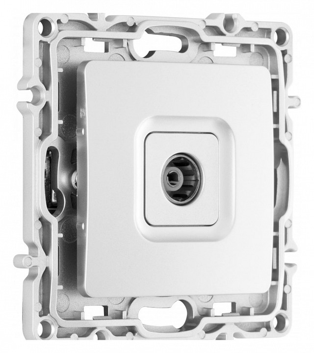 Тв-розетка без рамки arte milano am-217 217.43-1.silver