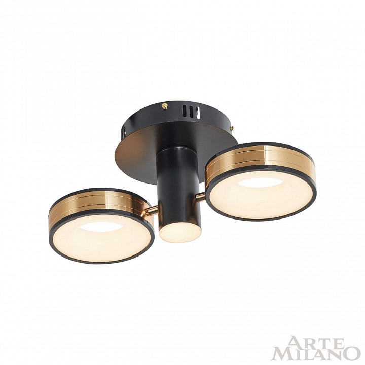 Светильник на штанге arte milano ferrara-71040 271040/2r bk/gd