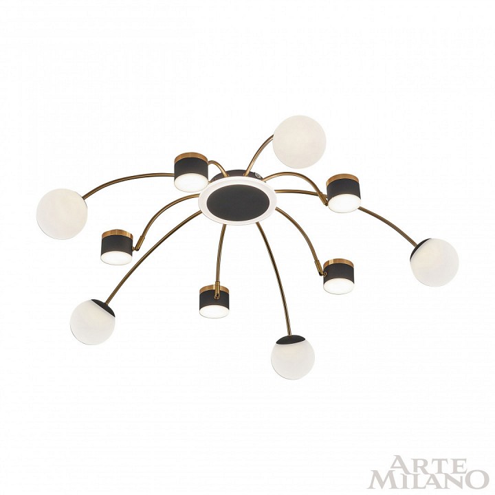 Потолочная люстра arte milano ferrara-71040 272040/10 bk/gd