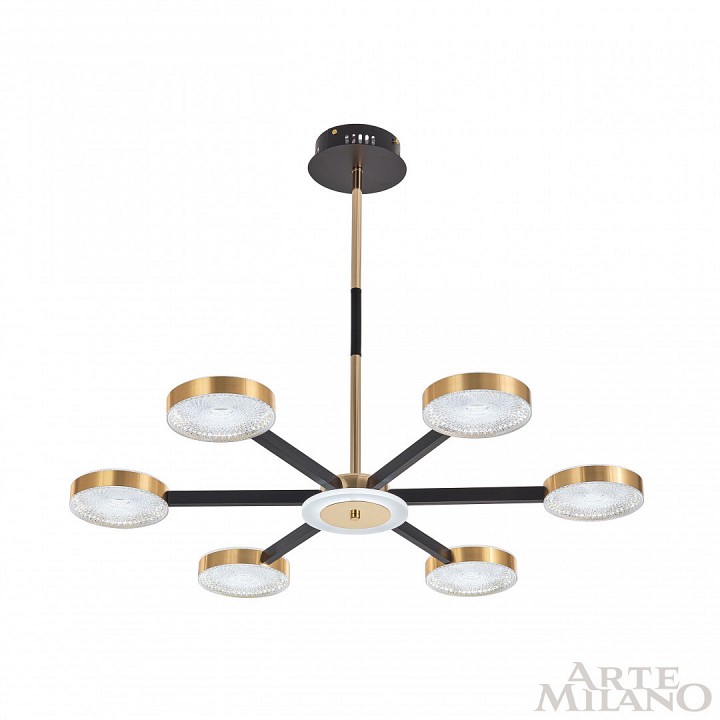 Люстра на штанге arte milano ferrara-72079 272079/6 bk/gd