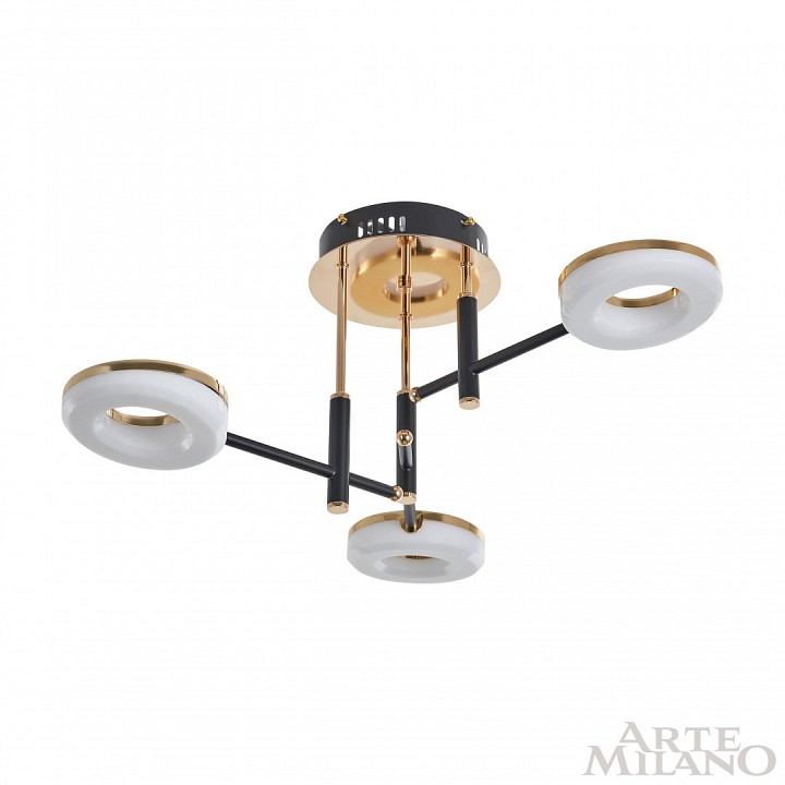 Потолочная люстра arte milano ferrara-72999 272999/3 bk/gd