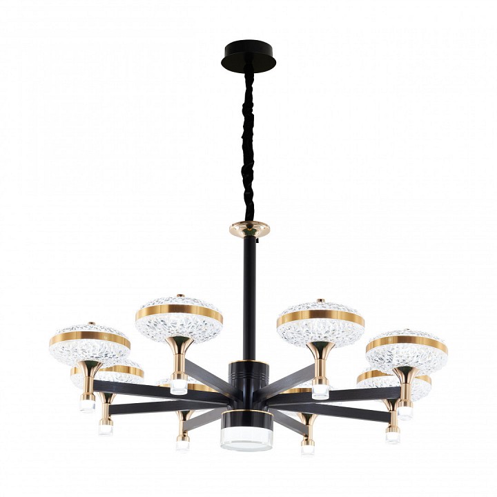 Подвесная люстра arte milano ferrara-72069 273059/8 bk/gd