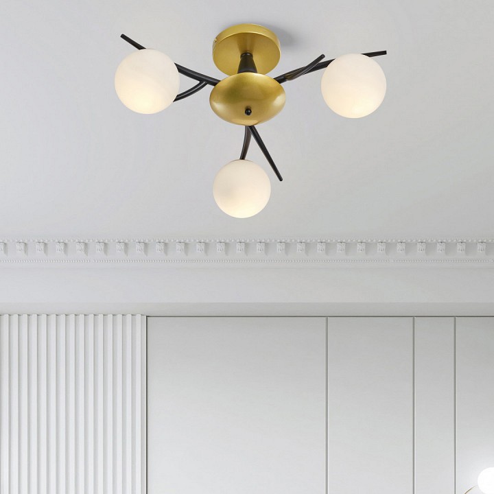 Потолочная люстра arte milano neapolis-73408 273408/3 bk/gd